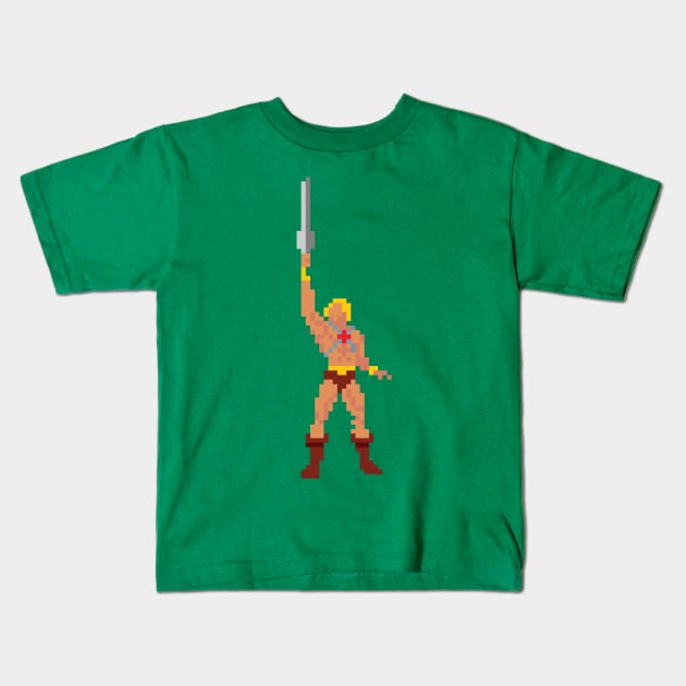 MUSCLE MAN Kids T-Shirt by Conquest Art